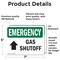 Signmission Gas Shutoff (Up Arrow) With Symbol, 7 in W x Rectangle, Vinyl Decal OS-2PACK-EM-D-57-L-10390 - alternate 4
